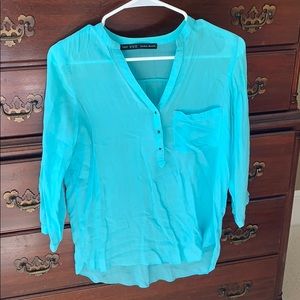 Teal Zara shirt